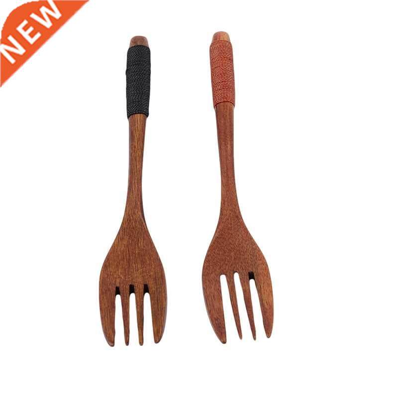 2pcs/set fashion wooden forks dining fork for adult child