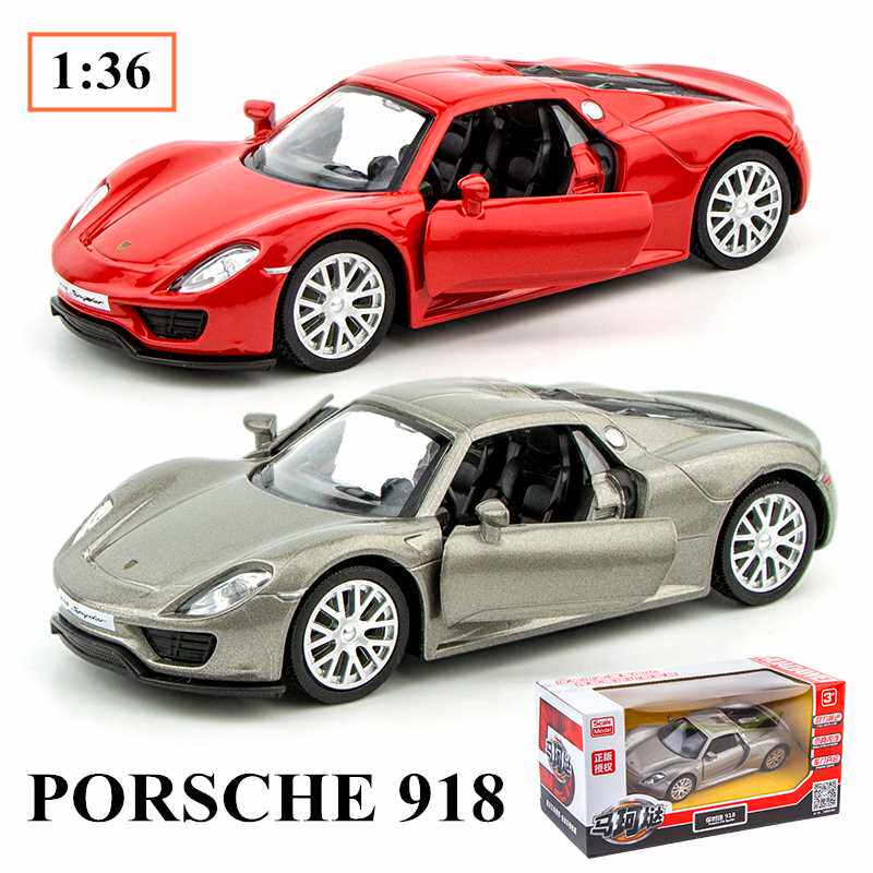 1|36 PORSCHE 918 METAL VEHCLE DECAST PULL BACK CARS MODEL