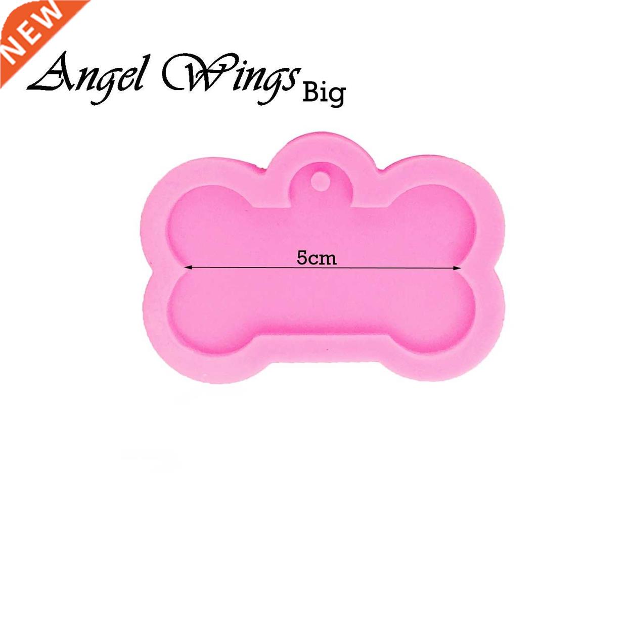 Shiny Dog bone silicone keychain Mold epoxy resin mould dog