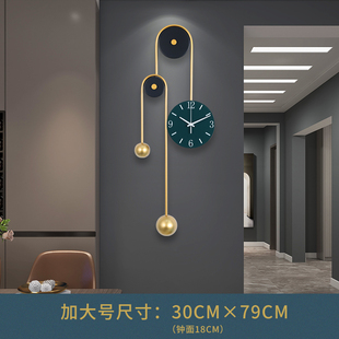 创意大气北欧轻奢钟i. 饰时钟个性 现代简约挂钟客厅家用时尚 挂墙装