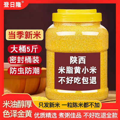 陕西黄小米新米五谷杂粮农家糯小米新鲜黄小米煮粥早餐米油丰厚