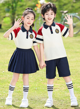 小学生校服短袖套装幼儿园园服
