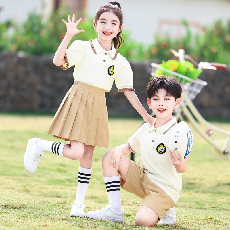 夏季小学生班服校服套装儿童毕业照运动会夏天短袖幼儿园园服夏装