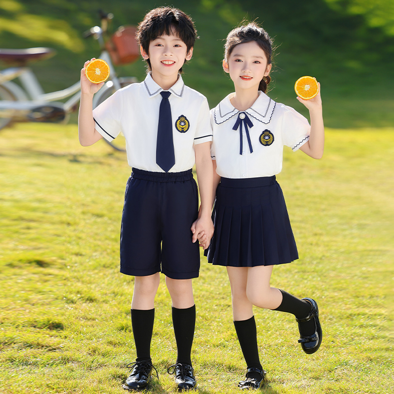 幼儿园园服毕业照儿童纯棉套装