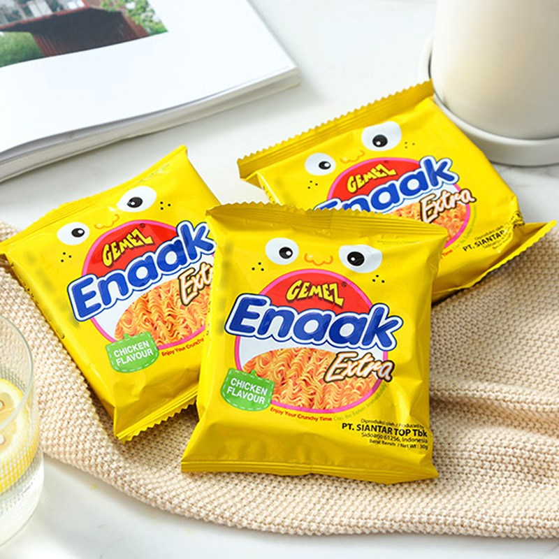 GEMEZ小鸡面30g干 干脆面烧烤鸡肉辣G味印尼进口零食干 干吃泡面