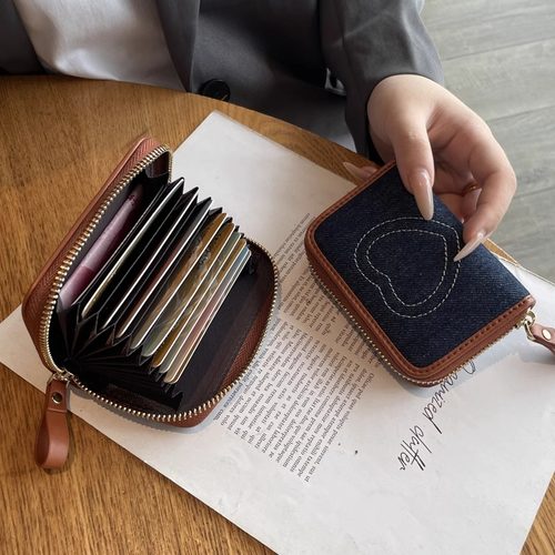 卡包女士超薄小巧牛仔证件收纳包