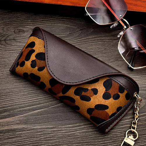 防压眼镜包豹纹便携眼镜收纳袋