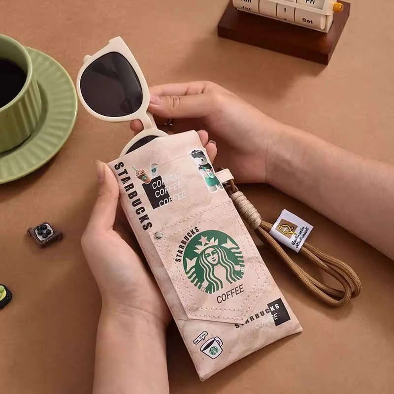 星巴女神眼镜袋原创便携太阳眼镜包墨镜近视保护套带绳收纳眼镜盒,ZIPPO/瑞士军刀/眼镜,眼镜袋,淘宝优惠券,粉丝福利购,淘宝优惠卷