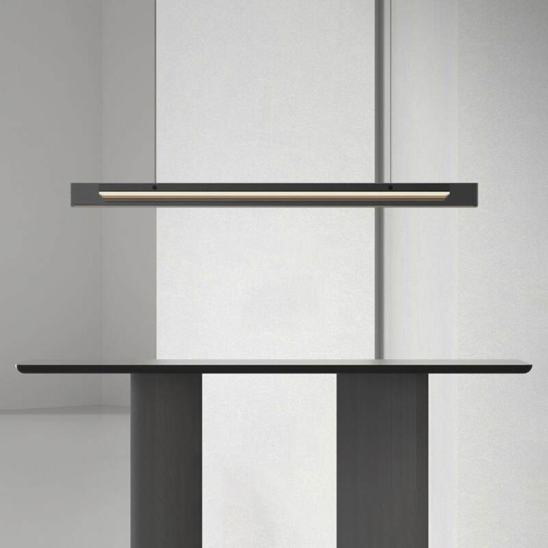 LOFT意式极简餐厅吊灯北欧光影艺术现代简约全光谱玻璃一字长条灯,家装灯饰光源,餐厅吊灯,淘宝优惠券,粉丝福利购,淘宝优惠卷