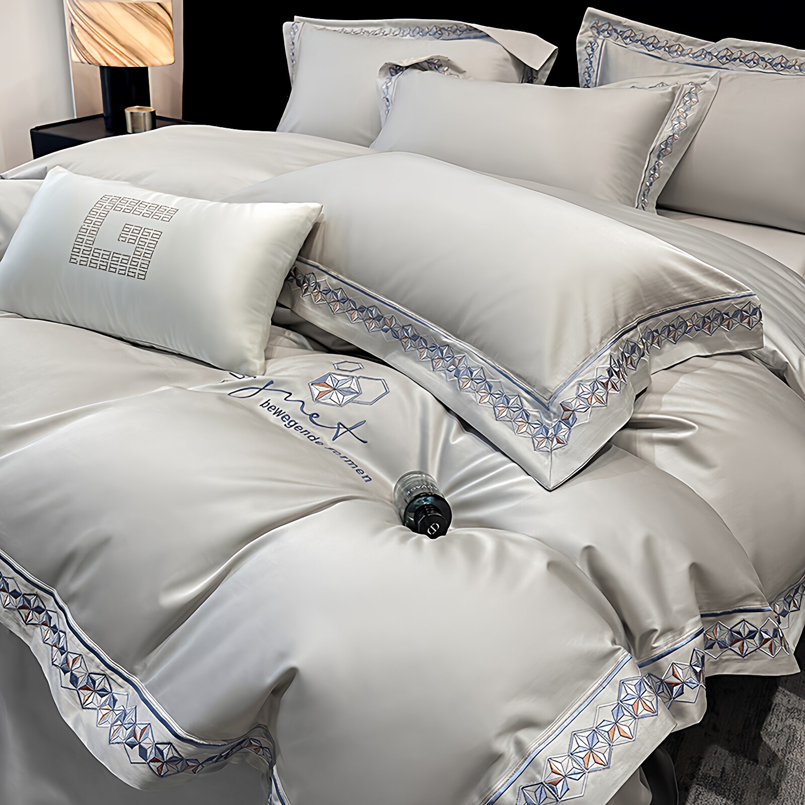 春夏简约贡缎100长绒棉四件套全棉纯棉2026新款被套A类母婴级床品