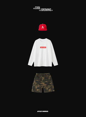 APLUS DMINUS 蜡笔填图BOGO长袖T恤