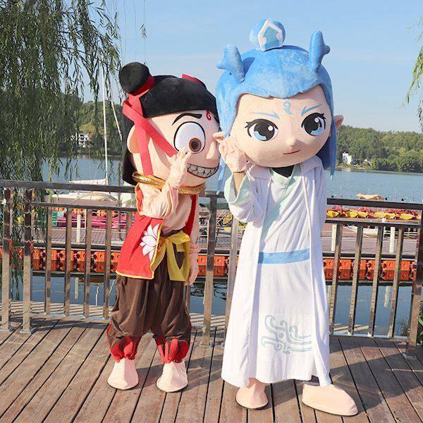 哪吒魔童降世人偶服装可爱三太子敖丙玩偶成人COS服定制行走人穿