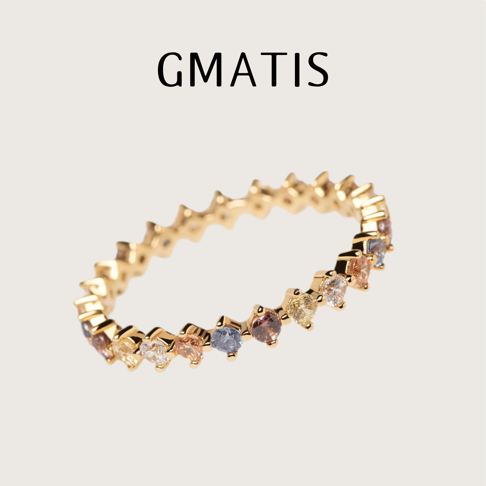 GMATIS女欧美轻奢风S925银戒指