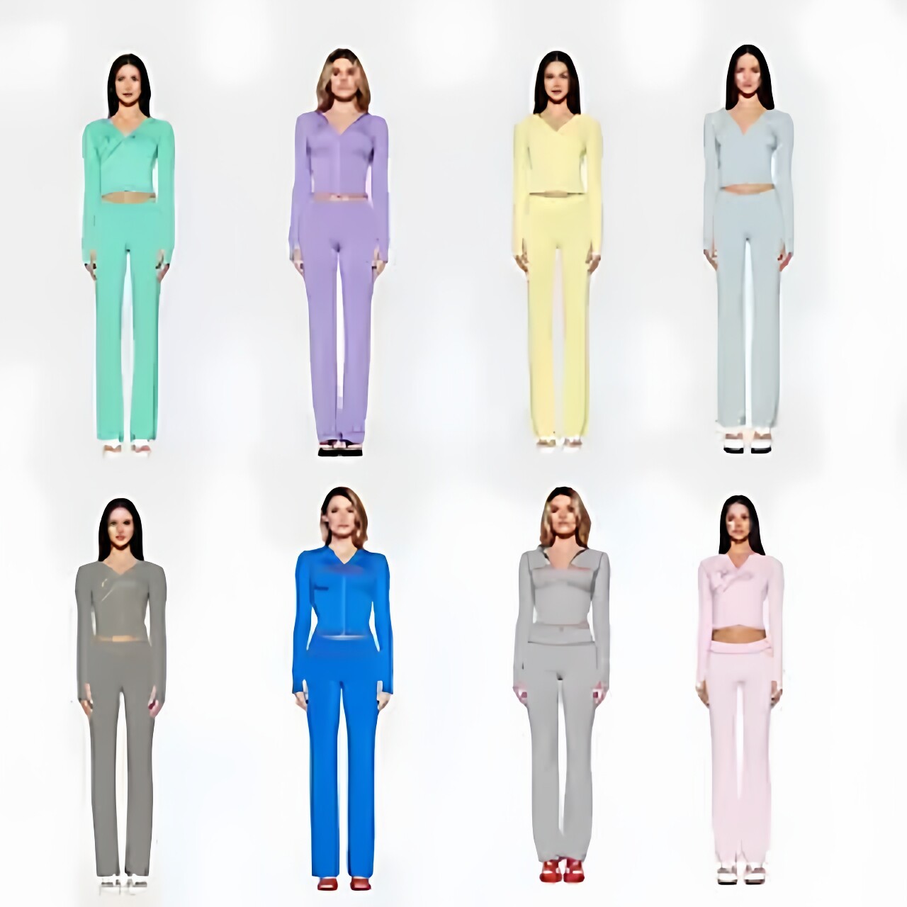 iamgia25新款正肩字母印花明线设计修身连帽拉链短外套裤子套装