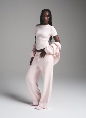 SKIMS正品COTTON RIB FOLDOVER STRAIGHT PANT翻折腰直筒休闲