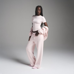 SKIMS正品COTTON RIB FOLDOVER STRAIGHT PANT翻折腰直筒休闲