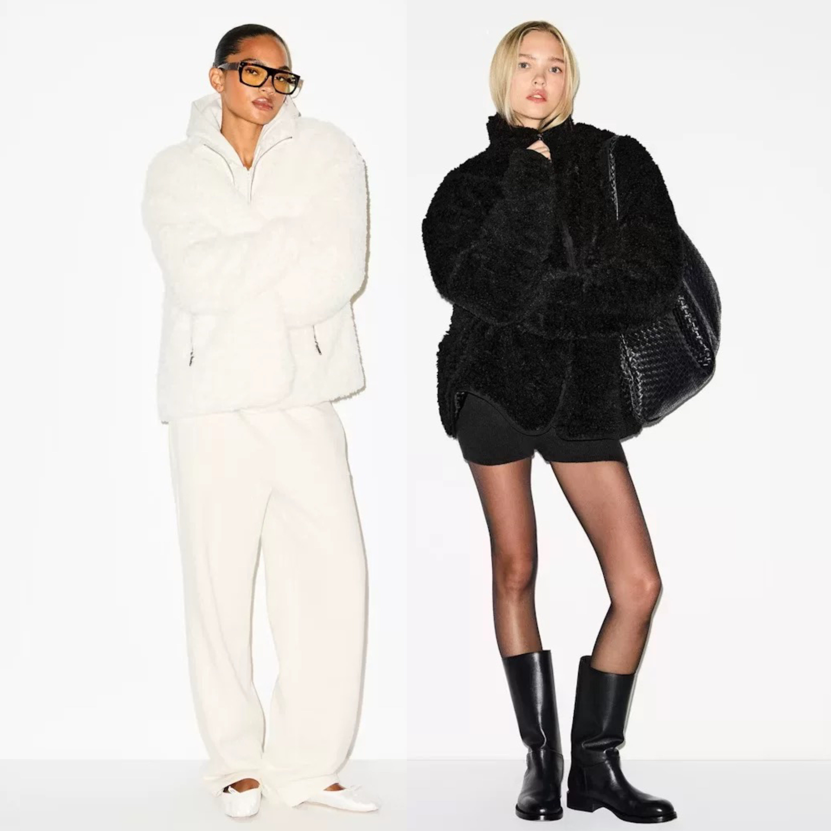 25秋冬skims新款外套女保暖加厚时尚高领仿羊毛大卷