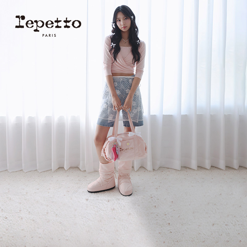 REPETTO织物胶底法式厚底雪地靴