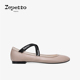 REPETTO丽派朵 2025秋冬新款 JOANA灰褐色法式 复古交叉带芭蕾舞鞋