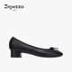 REPETTO丽派朵 新款 CAMILLE胶底牛皮革黑色芭蕾低跟鞋 2025秋季