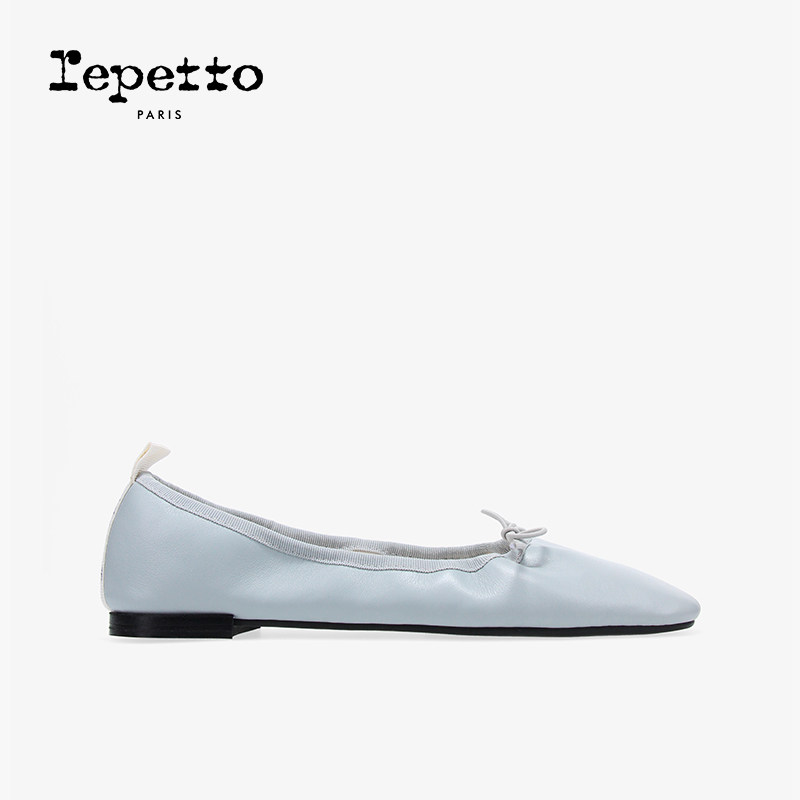 REPETTO丽派朵 GARANCE胶底淡蓝方头柔软芭蕾平底鞋 2025秋季新款,女鞋,时尚芭蕾鞋,淘宝优惠券,粉丝福利购,淘宝优惠卷