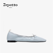 REPETTO丽派朵 新款 GARANCE胶底淡蓝方头柔软芭蕾平底鞋 2025秋季