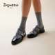 college黑色拼接T字带玛丽珍平底鞋 REPETTO丽派朵 Salome