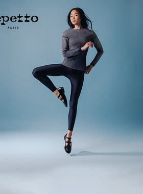 REPETTO丽派朵 Salome college黑色拼接镂空玛丽珍鞋2025秋季新品