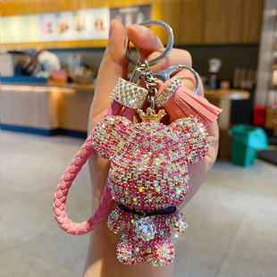 网红皇冠暴力熊钥匙扣生日礼物送女友教师节送老师高档实用小礼物