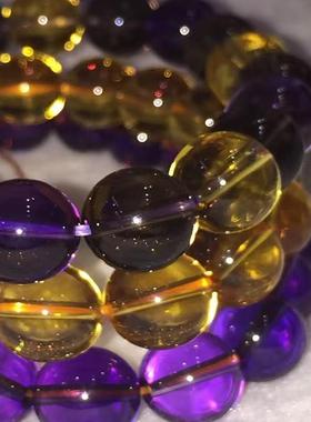 超仙压电多彩千金优雅冰感水晶紫色黄色手串女款学生