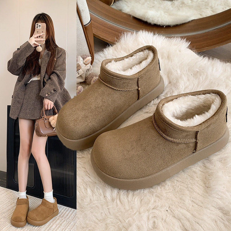 小土豆勃肯鞋女款2025新款冬季外穿加绒加厚雪地靴保暖棉鞋子短筒,女鞋,时尚雪地靴,淘宝优惠券,粉丝福利购,淘宝优惠卷