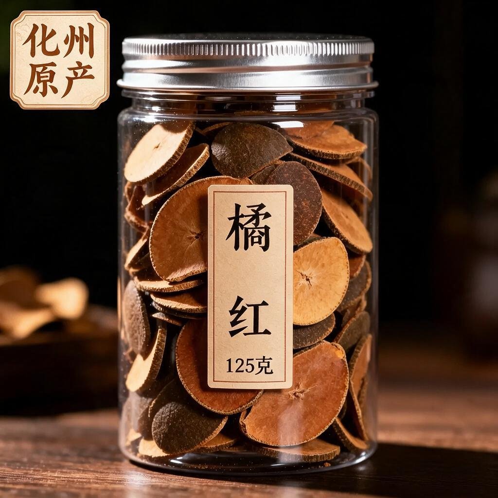 橘红片化州特产中药材正宗桔红切片125克罐装泡茶煲汤食材正品