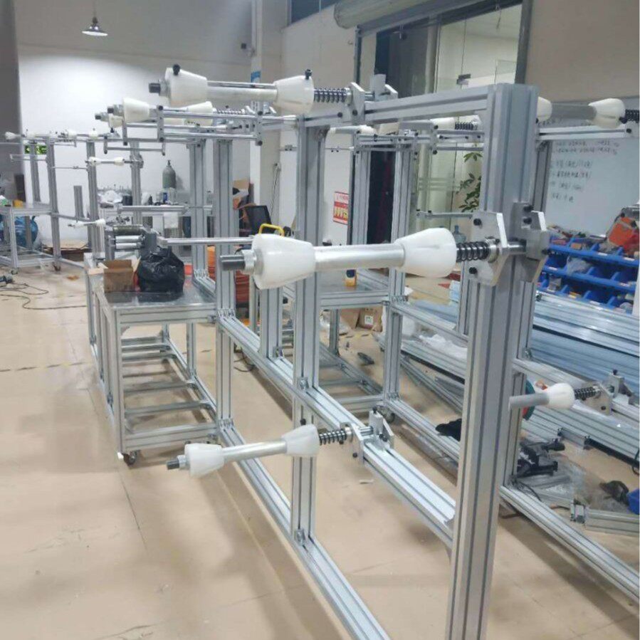 N95口罩机过料架六层料架杆滚筒组打片机上料架放料组料轴滚筒