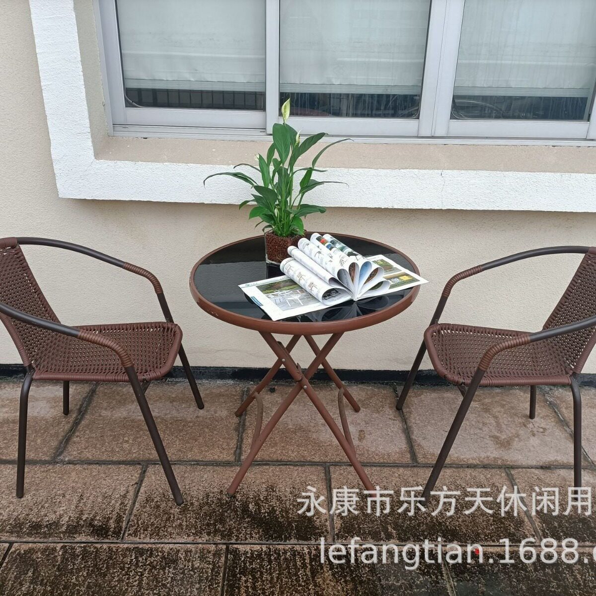 厂家直销编滕椅折叠椅,酒店桌椅用品,滕编塑胶料椅量大休闲椅