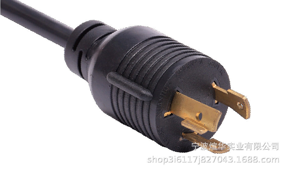 厂家供应XL830P-A品字插头L8-30P美规延长线浪涌保护器房车480V插