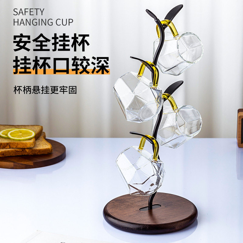 杯架茶杯收纳架子悬挂家用玻璃杯沥水架创意杯子置物架放水杯挂架