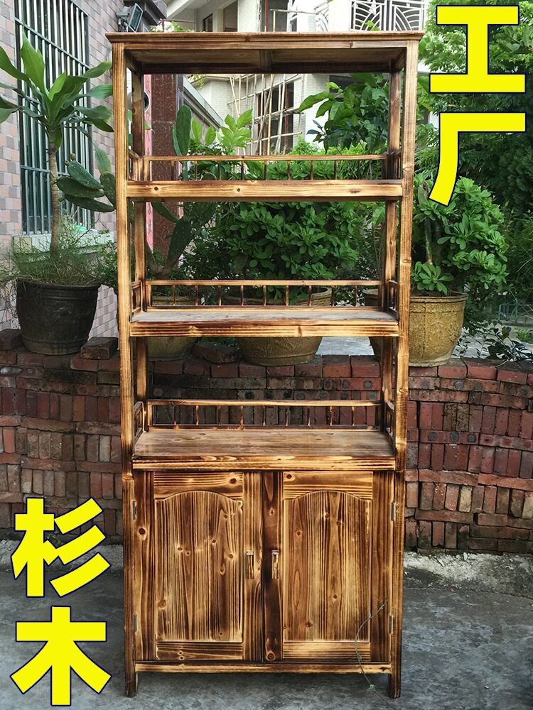 商用经济型全实木双门复古茶水柜