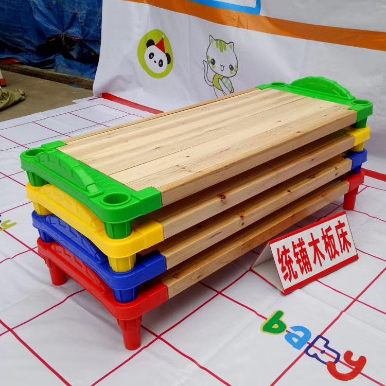 幼儿园午睡塑料叠叠通铺床