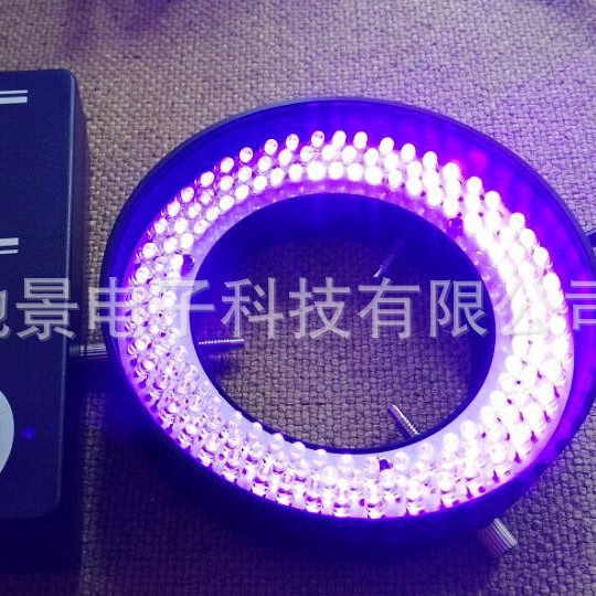 高档金属灯头390-400波长UV灯显微镜可调LED环形光源工业视觉光源