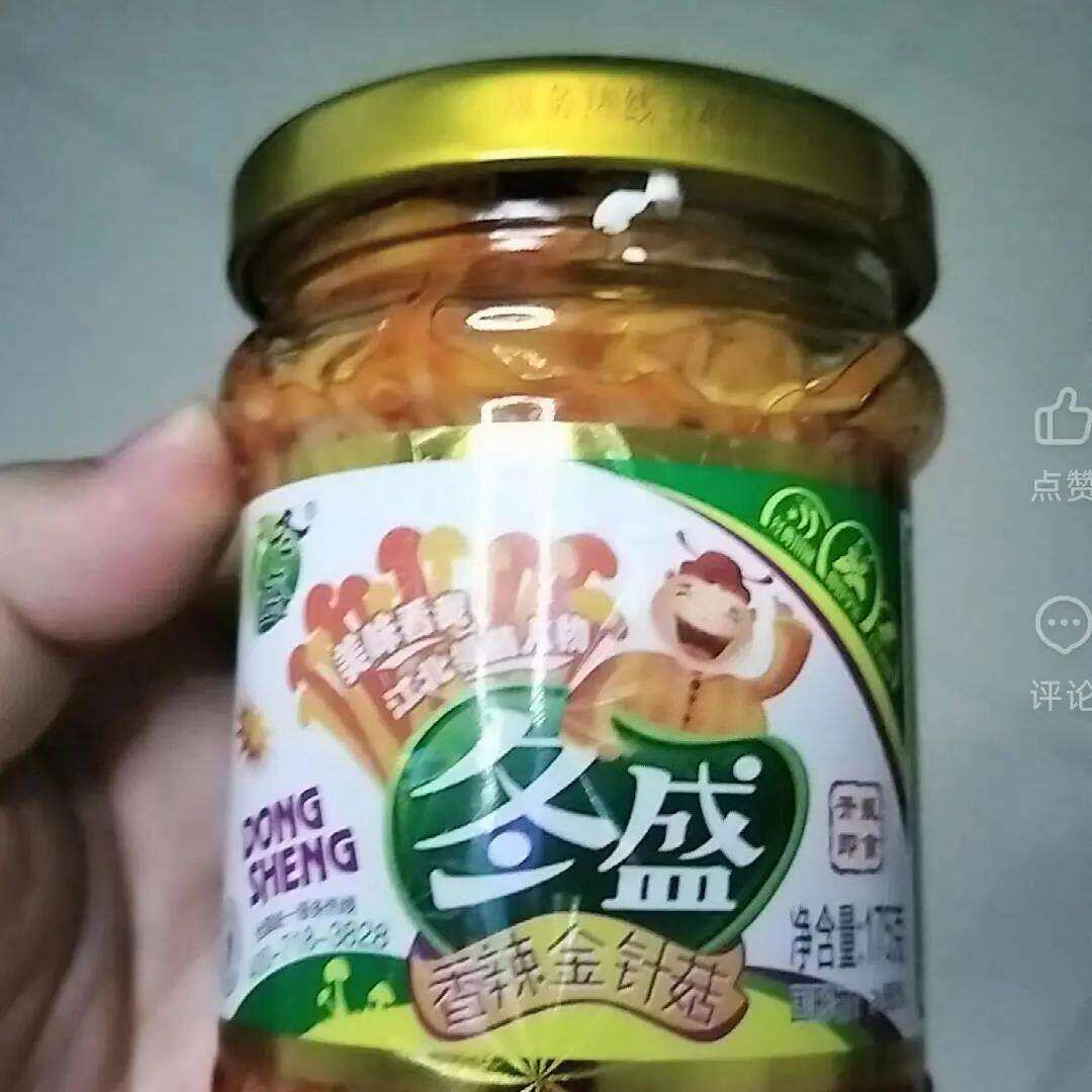 冬盛金针菇瓶装红油香辣拌饭拌面开胃下饭菜咸菜泡菜宿舍零食整箱