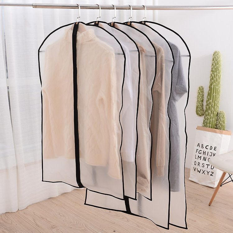 家用衣服防尘袋韩式简约衣柜防尘罩加厚透明挂式大衣西服防尘套罩