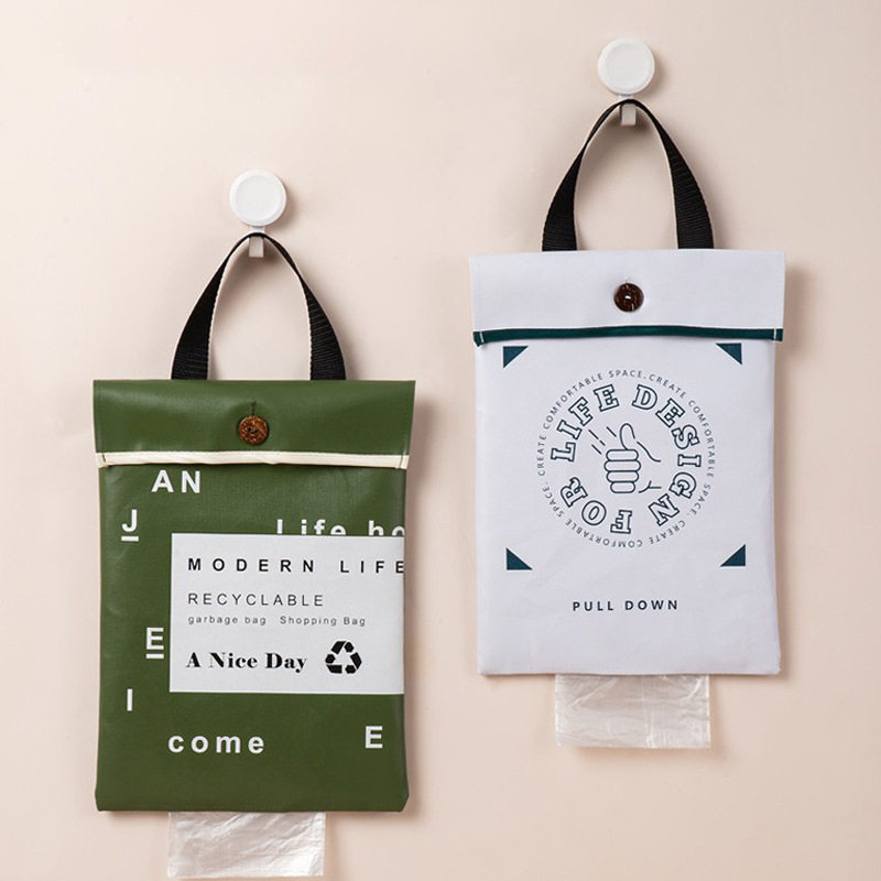 大容量厨房垃圾袋收纳袋子门背挂式塑料购物袋储物鞋套整理分类盒