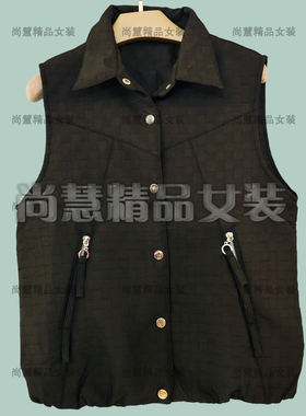 2025秋冬新款女装BA618-K6738休闲新中式加棉无袖外套马甲正品