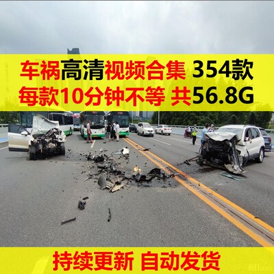 国内外车祸行车记录仪横屏汽车交通事故中短视频计划素材片段合集