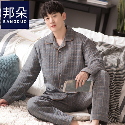 冬季空气棉家居服男士
