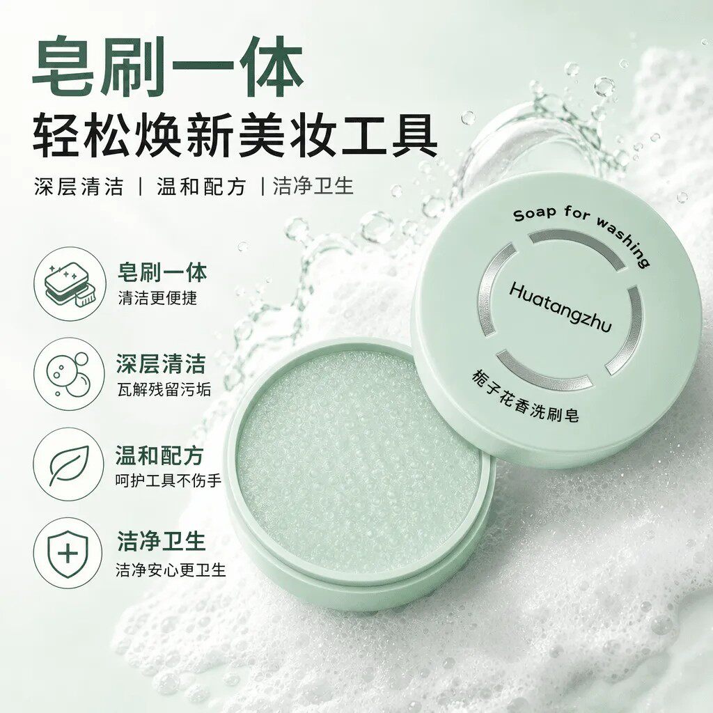 便携不脏手化妆刷洗刷皂