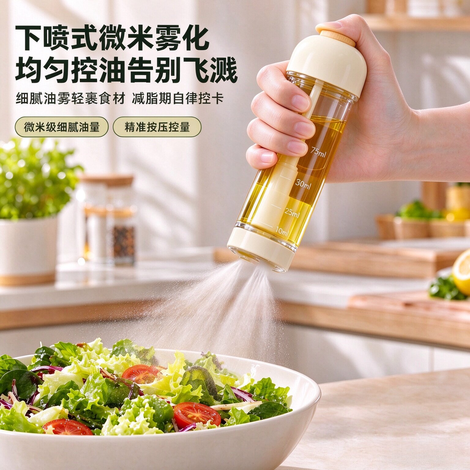 垂直喷油壶下喷式喷油瓶喷雾100ml厨房家用橄榄油食用油烧烤减脂