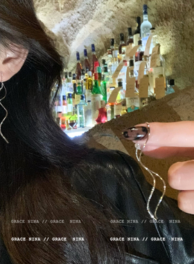 简约波浪长款耳线耳环2025新款爆款潮螺旋流苏气质耳饰银针耳钉女