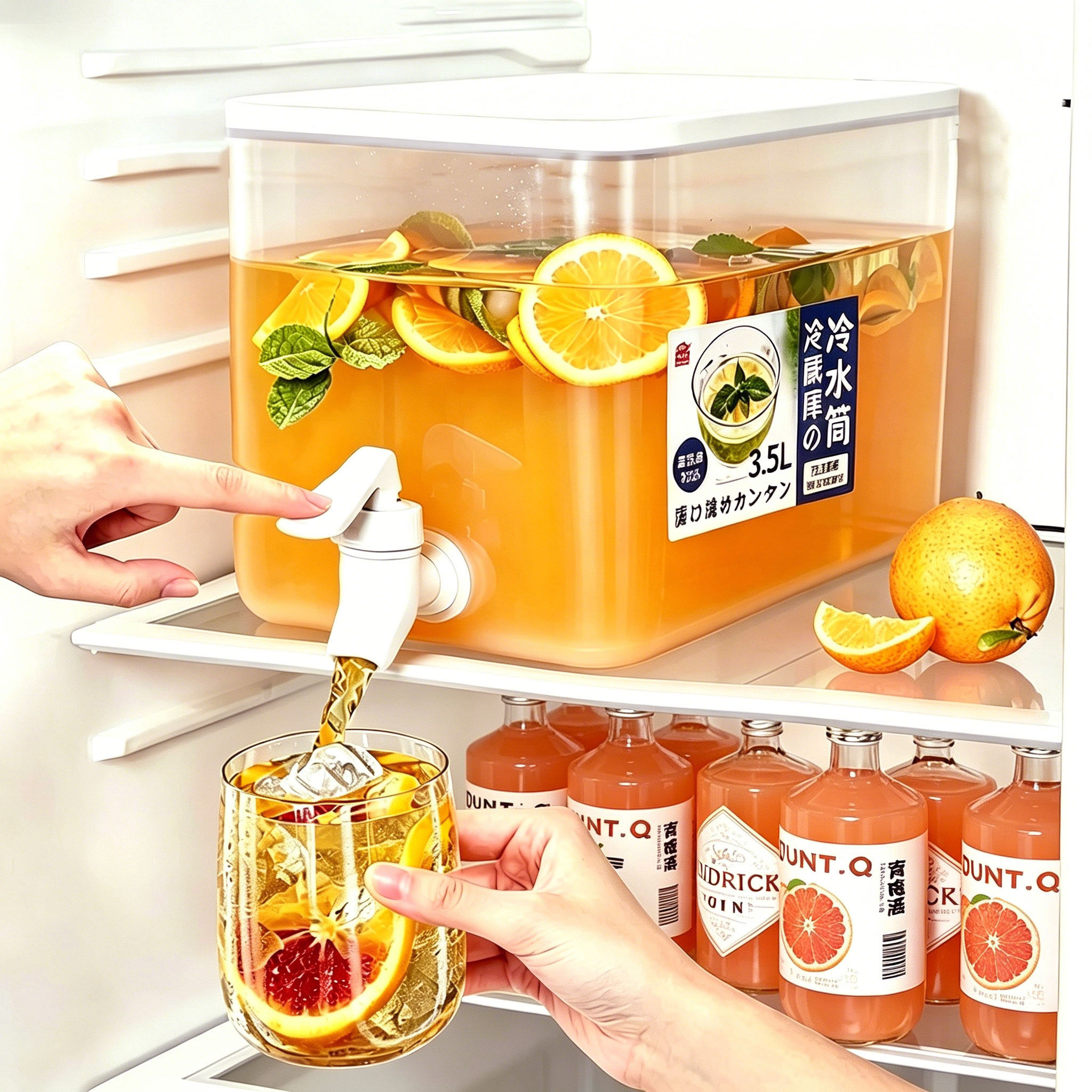 冰箱冷水壶带龙头家用大容量储水冷泡茶冰凉开水杯野餐饮料桶