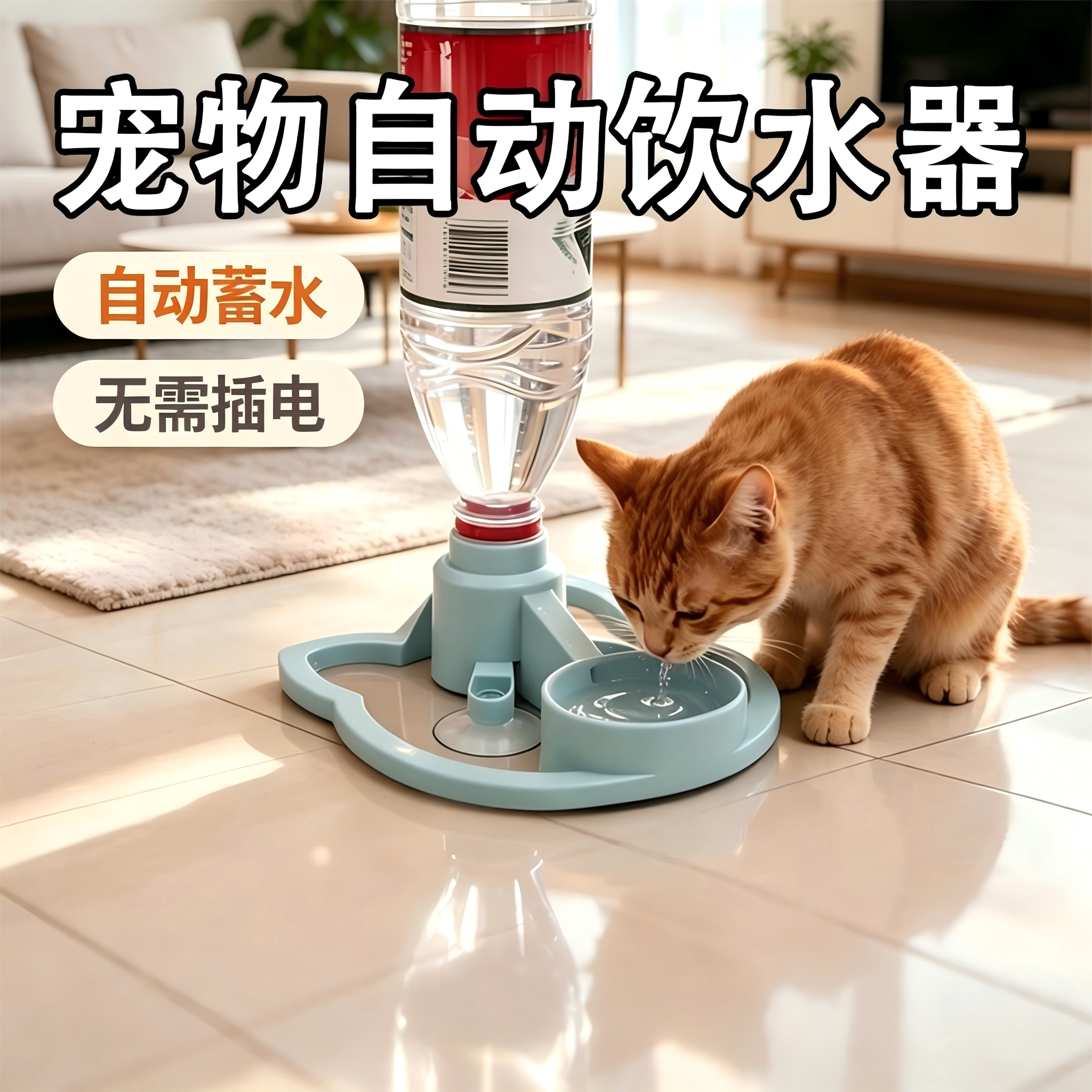 猫咪自动饮水器流动喝水宠物小狗狗用饮水机喂水壶水碗家用免插电